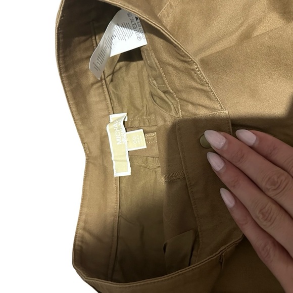 Michael Kors Tan Cropped Cargo Pants - Picture 3 of 5